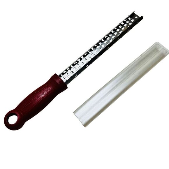 Red Handled Coarse Microplane Coarse Grater Stainless Steel With Sheath 13" - Picture 6 of 6